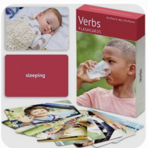 Picture My Picture Verbs Volume 1 Flash Card Set – Speech Therapy Tool for Vocabulary,