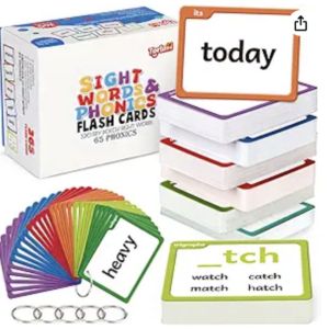 Sight Words & Phonics Flash Cards for Kids, Learn to Read Digraphs CVC Blends Long Vowel Sounds