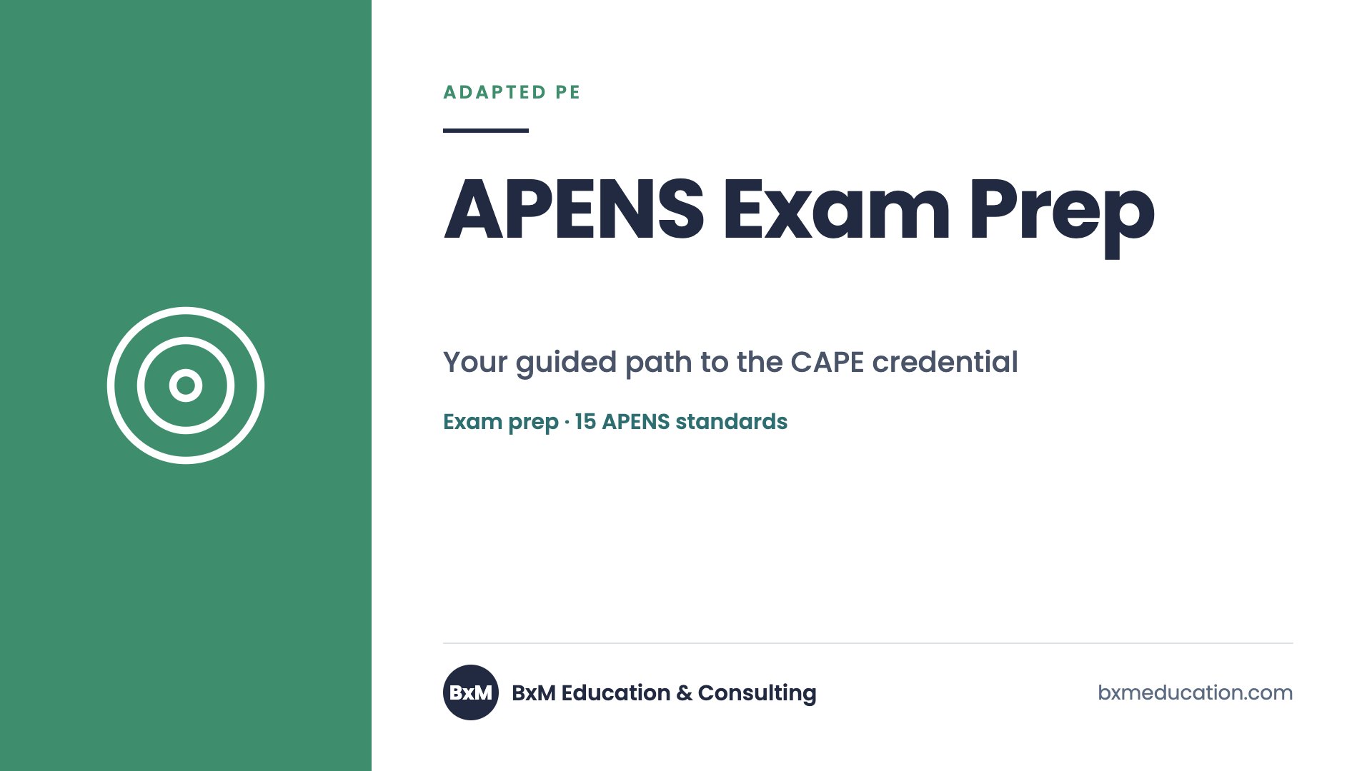 APENS Exam Prep — BxM Education course
