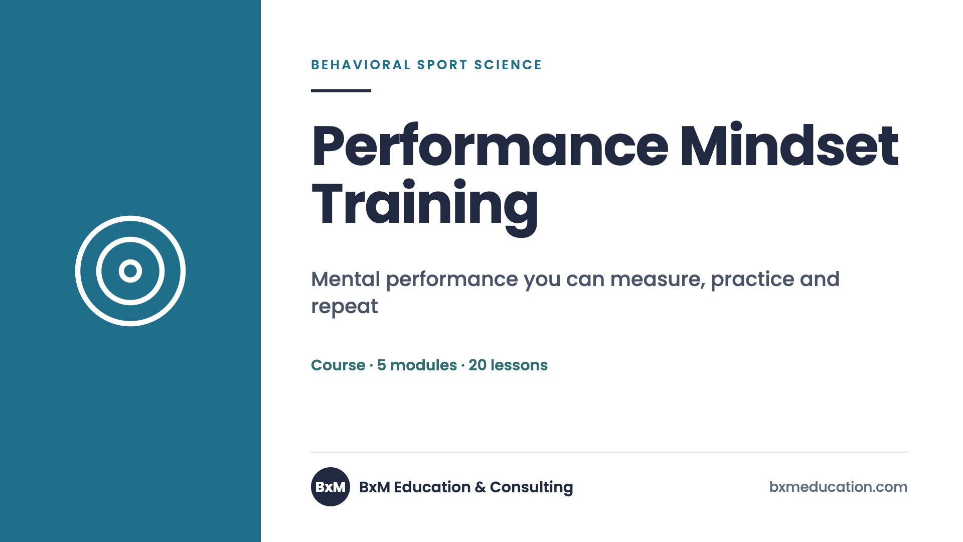Performance Mindset Training — BxM course card