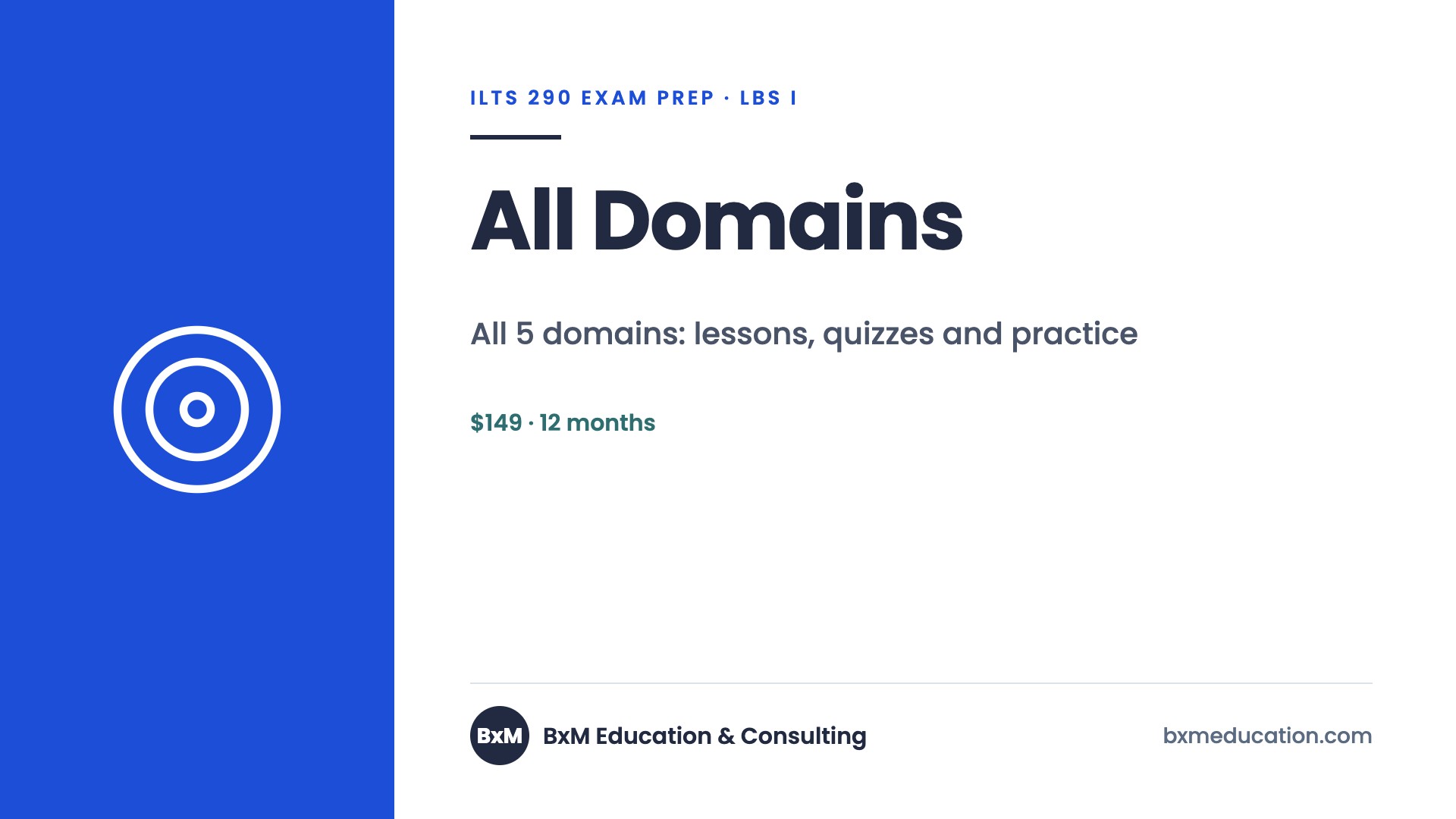BxM ILTS 290 All Domains — BxM Education course