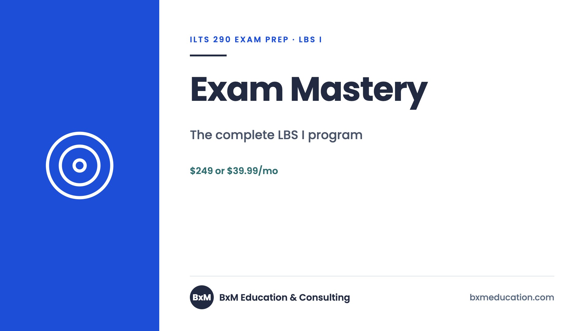 BxM ILTS 290 Exam Mastery — BxM Education course