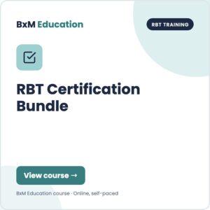 RBT Certification Bundle (BxM Education course card, RBT training)