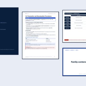 BxM ILTS 290 Study Materials Bundle: study guide cover, sample page, graphic organizer and flashcard