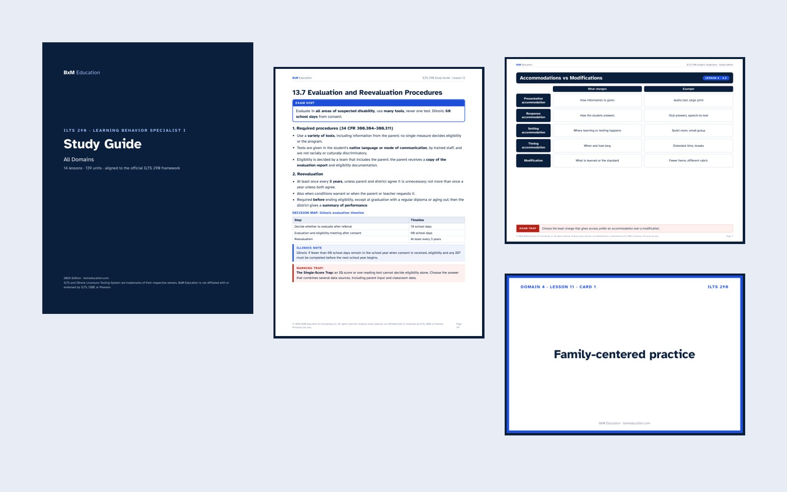 Study Materials Bundle: study guide, organizer and flashcard samples