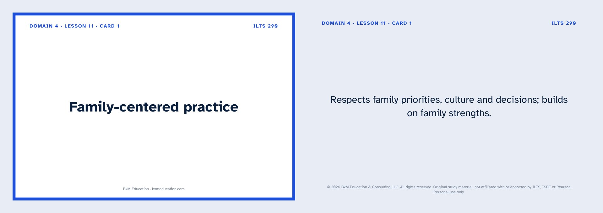 Sample Flashcards page
