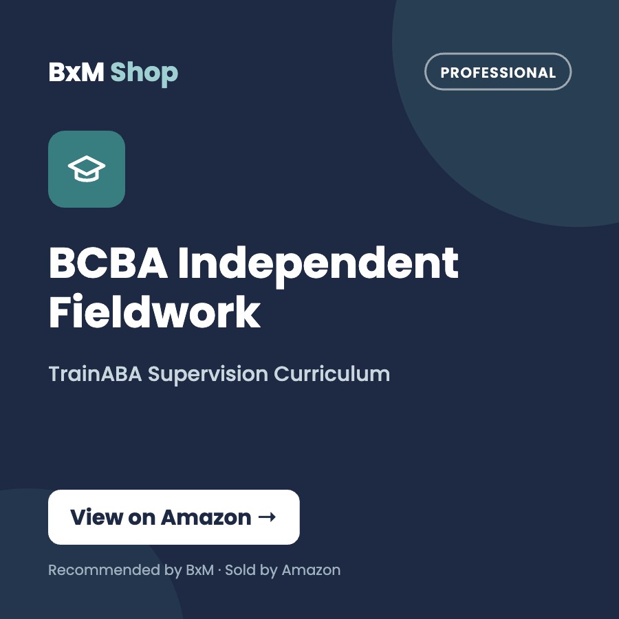 BCBA Independent Fieldwork (TrainABA Supervision Curriculum) — BxM Shop card