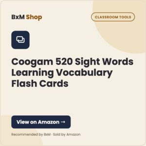 Coogam 520 Sight Words Learning Vocabulary Flash Cards (BxM Shop card, Classroom tools)