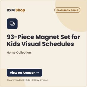 93-Piece Magnet Set for Kids Visual Schedules (Home Collection) — BxM Shop card