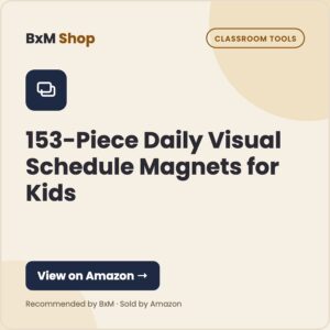 153-Piece Daily Visual Schedule Magnets for Kids — BxM Shop card