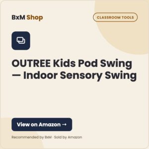 OUTREE Kids Pod Swing — Indoor Sensory Swing — BxM Shop card
