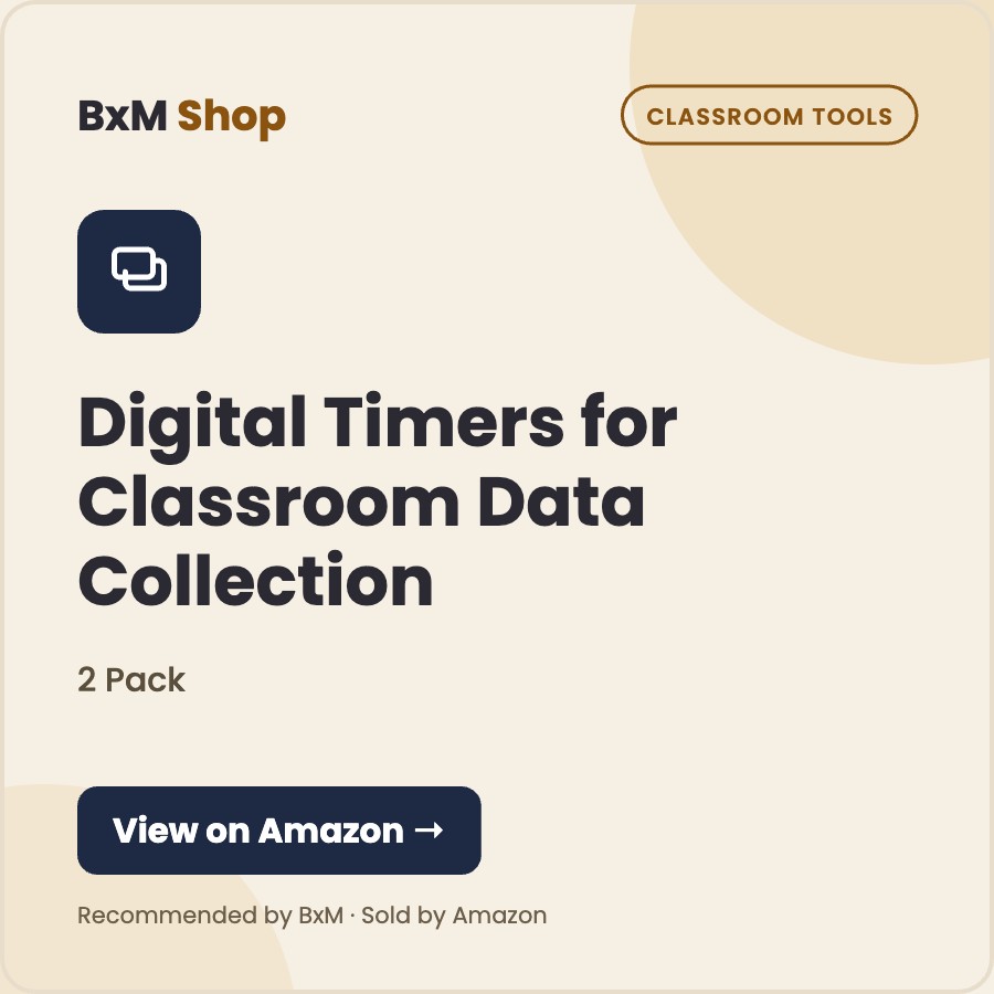 Digital Timers for Classroom Data Collection (2 Pack) — BxM Shop card
