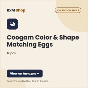 Coogam Color & Shape Matching Eggs (12 pcs) — BxM Shop card
