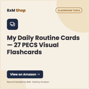 My Daily Routine Cards — 27 PECS Visual Flashcards — BxM Shop card