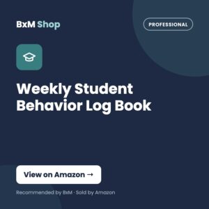 Weekly Student Behavior Log Book — BxM Shop card