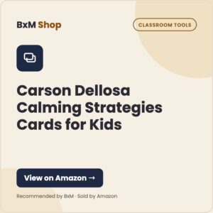 Carson Dellosa Calming Strategies Cards for Kids — BxM Shop card