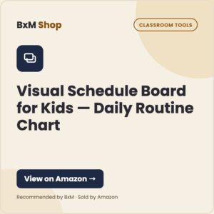 Visual Schedule Board for Kids — Daily Routine Chart — BxM Shop card