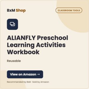 ALIANFLY Preschool Learning Activities Workbook (Reusable) — BxM Shop card