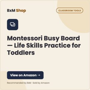 Montessori Busy Board — Life Skills Practice for Toddlers — BxM Shop card